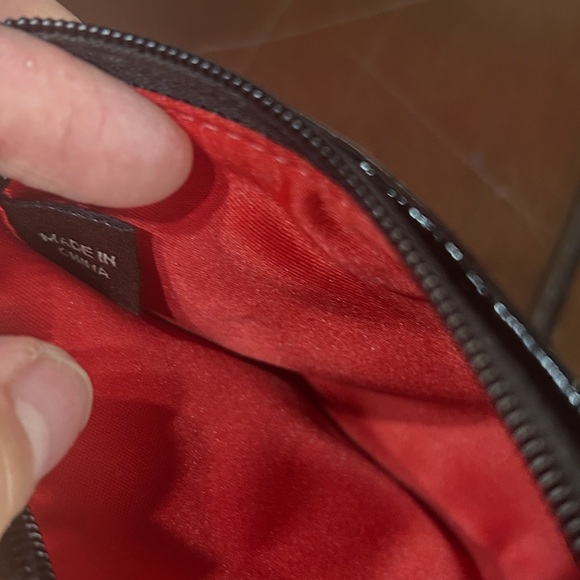 Coach Poppy Black and Red Wristlet - Picture 6 of 6